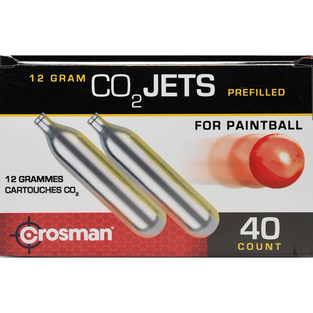 Crosman 12 Gram Powerlet CO2 Paintball Cartridge, Compatible with