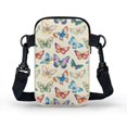 thumbnail image 2 of HELLHERO Colorful Butterfly Pattern with Shoulder Strap Underarm Shoulder Bag 4.33"x1.97"x7.09" for Men, Women Polyester, 2 of 7