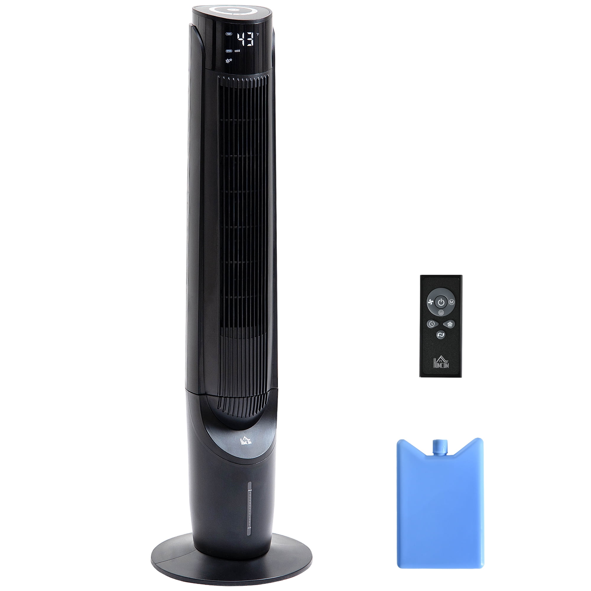 Ice Cooling Tower Fan, Standing Oscillating Fan with 3 Speeds, 4