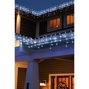 LED Twinkle Icicle Light Set, White