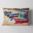 thumbnail image 2 of Designart Boats and Ocean - Seascape Throw Pillow - 12x20, 2 of 5