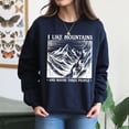 thumbnail image 4 of EcoLoom I Like Mountains With Three Long Sleeve Unisex Midweight Crewneck Sweatshirt, 4 of 4
