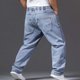 thumbnail image 4 of Oferta de liquidación KIHOUT: pantalones vaqueros para hombre de talla grande con cordón, cintura elástica, bolsillos sueltos, pantalones casuales, pantalones vaqueros M-5XL, 4 of 4