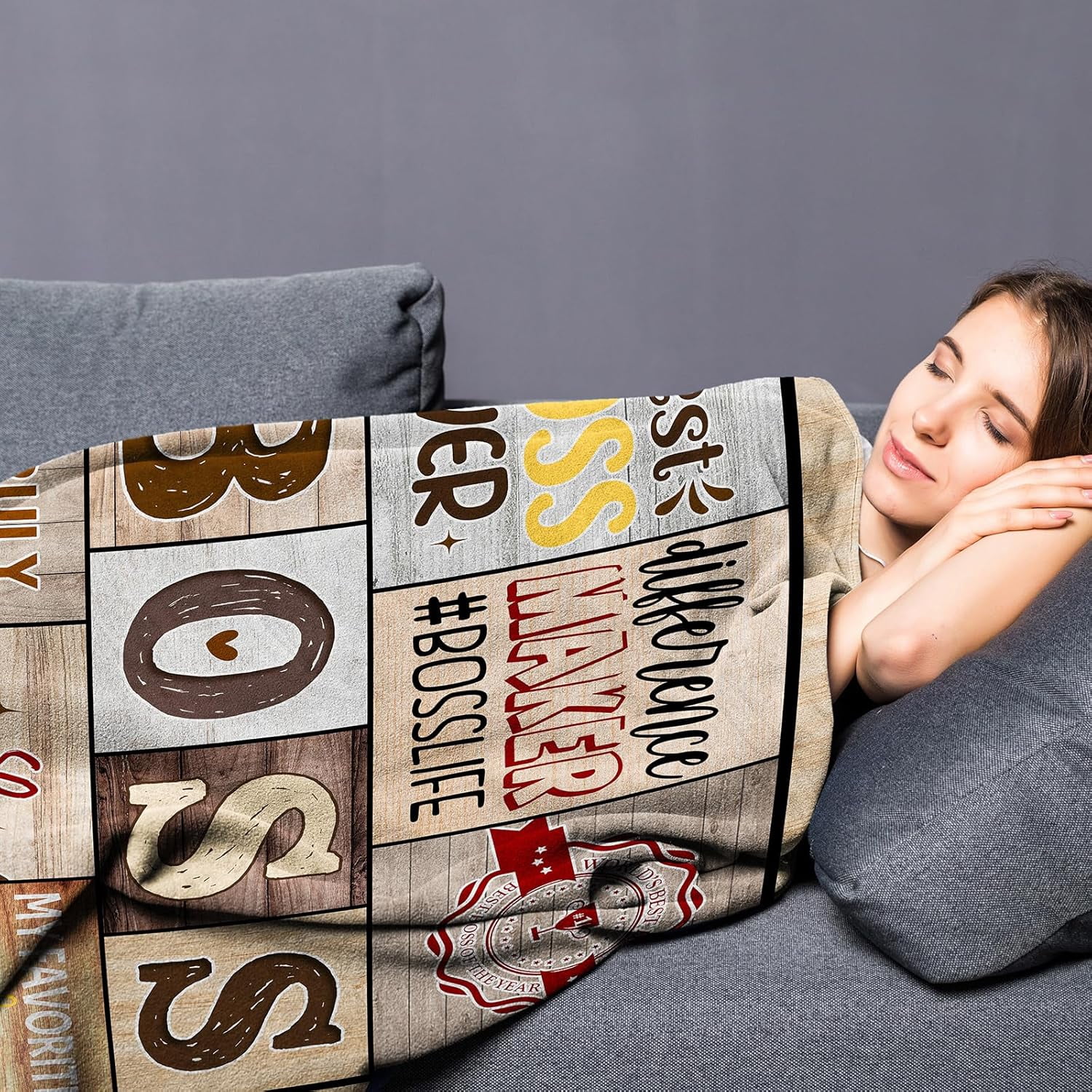 Best Boss Ever Gifts - Boss Day Gifts for Her - Gifts for Female Boss Blanket - Boss Appreciation Gifts - Christmas Birthday Gifts for Boss Women - National Boss Day Gifts for Him Boss Men