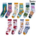 thumbnail image 2 of Crew Socks Colorful Cotton 5 Pairs Funny Socks Novelty Socks High Ankle Socks, 2 of 10
