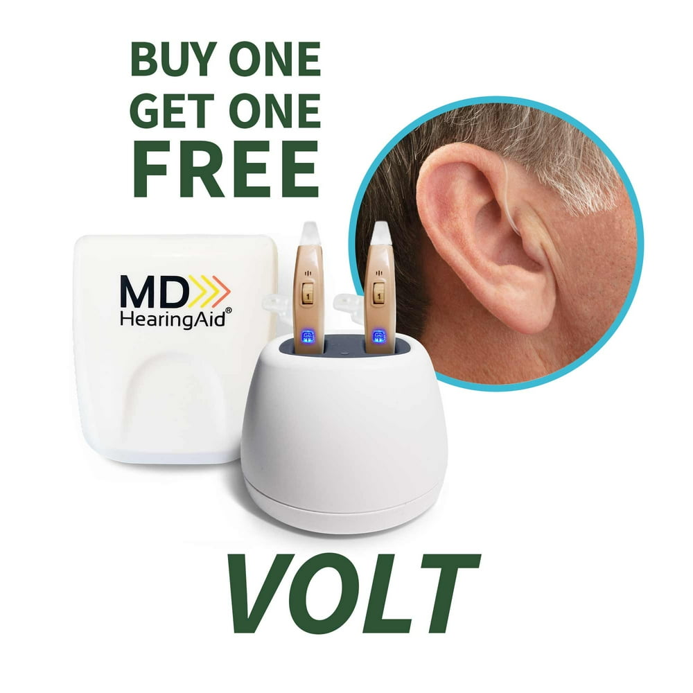 MDHearingAid VOLT Rechargeable Hearing Aid with Noise Reduction