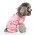 thumbnail image 3 of Pet Christmas Outfits Warm Flannel Clothes Dogs Costume Jumpsuit Pajamas PJs Outwear, 3 of 9