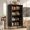 Black, variant on Homieasy 51.2" Freestanding Storage Cabinet with 4 Fluted Doors, Adjustable Shelves & Raised Legs - Wobble-Free Organizer for Bathroom, Kitchen, Living Room,Yellow Oak
