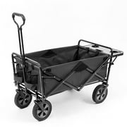 Mac Sports Collapsible Folding Outdoor Utility Wagon Cart w/ Table, Grey