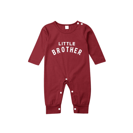 

Merqwadd Newborn Baby Boy Girl Romper Jumpsuit Letter Print Long Sleeve Legging Bodysuit Playsuit Clothes