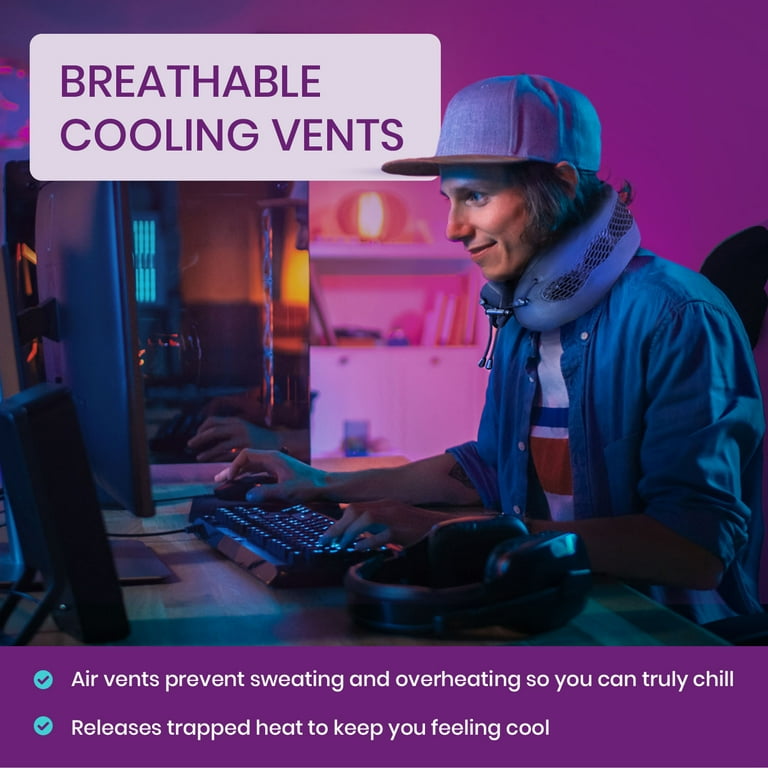 Cabeau Evolution Cool Travel Pillow, Black, Dual-Density Memory