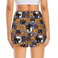 thumbnail image 2 of Lsque Spooky Cats And Halloween Pumpkins Printed Women's Running Shorts with Liner Pockets,Elastic Quick Dry Workout Athletic Gym Yoga Shorts,Womens High Waist Shorts-Medium, 2 of 9