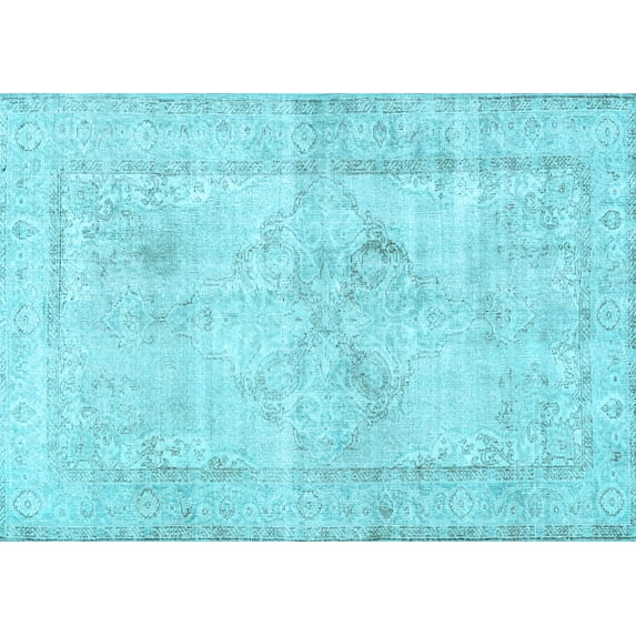 Ahgly Company Indoor Rectangle Persian Light Blue Traditional Area Rugs, 2' x 4'