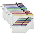thumbnail image 1 of Aspire 32 PCS Mesh Zipper Transparent A6 and A4 Size Assorted Color Travel Bags for Office Supplies, 1 of 8