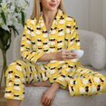 thumbnail image 6 of Lsque Cute Duck With Black Glasses Pattern Long Sleeve Pajama Set for Women - Soft 2-Piece Sleepwear and Loungewear Set with Pockets, Comfy Nightwear-XX-Large, 6 of 7