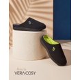 thumbnail image 3 of Pantuflas VeraCosy para Hombre con Espuma de Memoria para Interior y Exterior Negro, 3 of 8