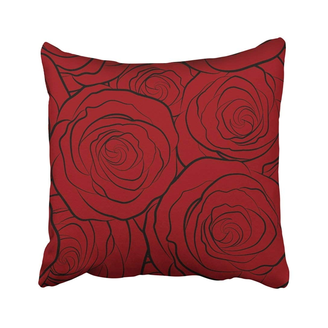 BPBOP Colorful Beautiful In Small Abstract Red Rose Flowers Monochrome