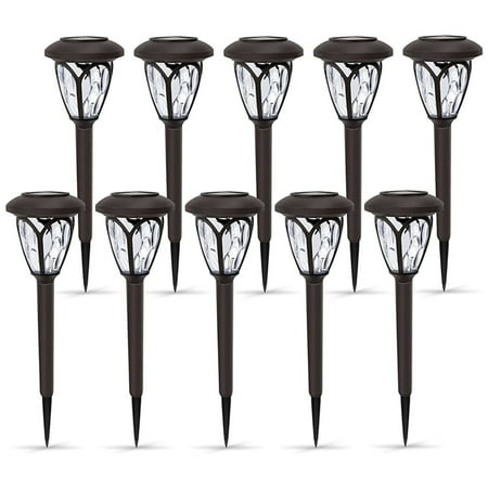 

10 Pack Solar Pathway Lights Outdoor Solar Powered Garden Decorative Lights Waterproof Landscape Solar Lights