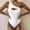 White, variant on Jacenvly 2024 Womens Swimwear One Piece Comfortable Women Hollow Out One-Piece Bikini Push-Up Pad Swimwear Swimsuit Beachwear Solid Fashion One-Piece Swimsuit Black
