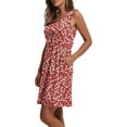 thumbnail image 4 of Women's Summer Dress 2025 A-Line Sleeveless Casual Sundress with Pockets Floral/Solid Frock, 4 of 6