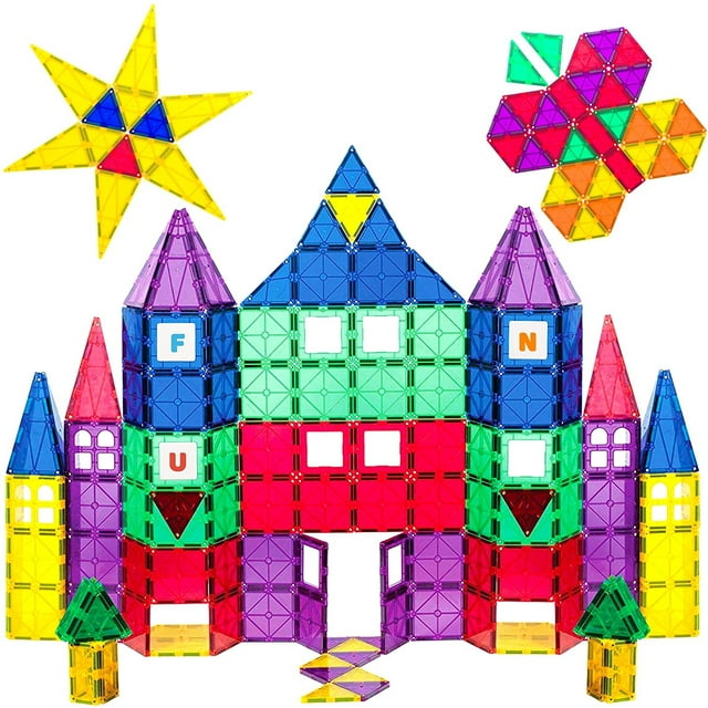 Bloques magneticos 3D para ninos Conjunto de 100 piezas Playmags