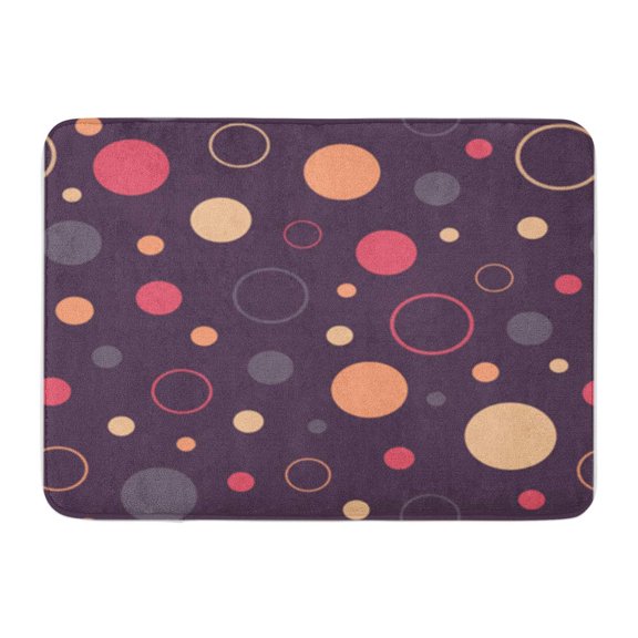 SIDONKU Abstract Seamless Scattered Circles Pattern Apricot Art Backdrop Background Big Doormat Floor Rug Bath Mat 30x18 inch
