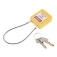 thumbnail image 3 of Candado de bloqueo de seguridad amarillo Kusrkot 2 piezas con llaves grillete para disyuntores anchos o altos, 3 of 8