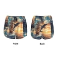 thumbnail image 3 of Balery Sailing Dancing Dolphin Pantalones cortos deportivos para mujer con forro y dos bolsillos, elásticos, para entrenamiento, gimnasio, yoga-XX-Large, 3 of 7