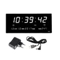 thumbnail image 1 of Reloj despertador de pared digital Números grandes Carga USB Calendario Pantalla Relojes de escritorio Reloj despertador para tienda Escuela Sala de Blanco, 1 of 9