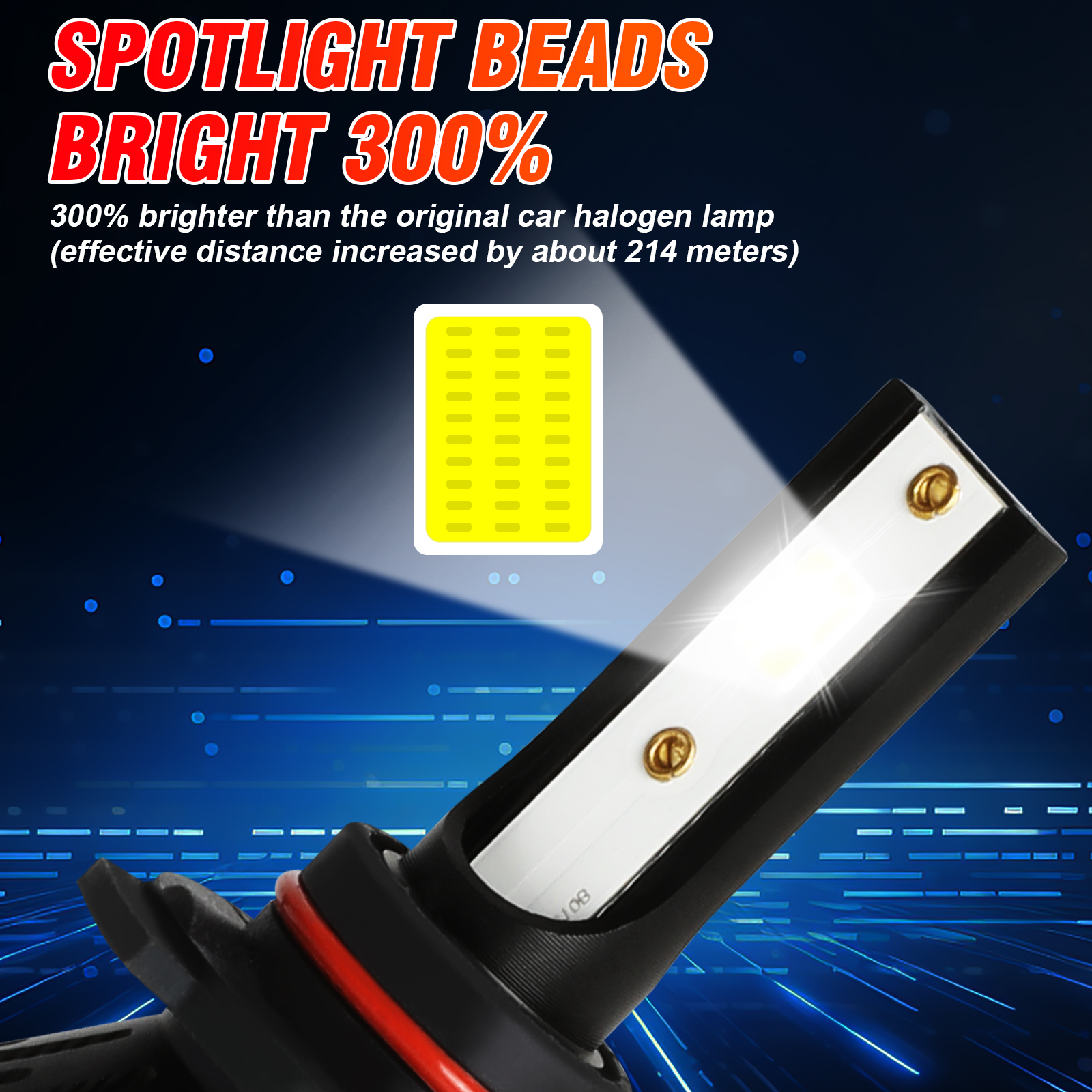 4PC 6000K LED Headlight Bulbs For 2004-2006 Hyundai Elantra – High/Low Beam Kit, H1 + H7, 40W