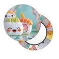 thumbnail image 2 of Disketp Kawaii Sushi Characters Delight Funda Redonda para Taburete, Funda de Cojín para Silla de Bar Suave y Elástica-14 inch, 2 of 7