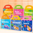 thumbnail image 4 of Portable Cartoon Magnetic Stickers, Toddlers Children Repeated Stickers, Enlightenment Early Education Puzzle Books, 4 of 5