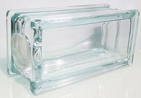 KraftyBlok Clear Glass Block for Crafts, 7.75 x 3.75 Inches 