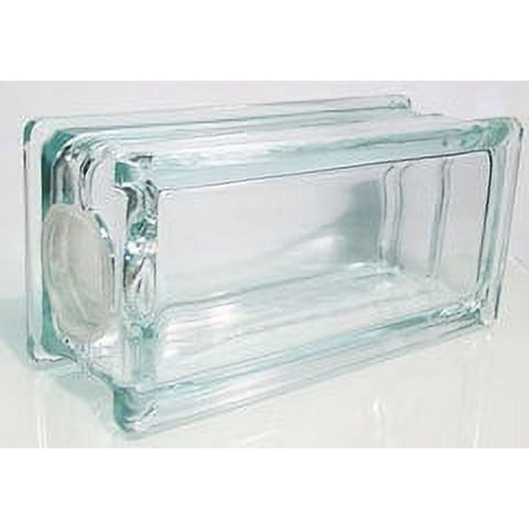 KraftyBlok Clear Glass Block for Crafts, 7.75 x 3.75 Inches 