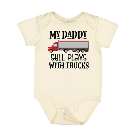 

Inktastic Daddy Still Plays with Trucks Gift Baby Boy Bodysuit