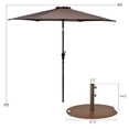 thumbnail image 2 of Costway Parasol de Patio 9 Pi pour l'Extérieur avec Support de Parasol Rond de 50 Lb avec Roues, 2 of 9