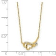 thumbnail image 3 of Primal Gold 14 Karat Yellow Gold Cubic Zirconia Heart with 1.25-inch Extension Necklace, 3 of 3