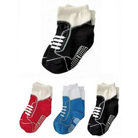 Prince Baby Socks - StylesILove Non Slip Shoes Print Cotton Socks for Baby Boy 3 Pairs (1-3 Years)