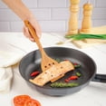 thumbnail image 2 of Teak Wooden Spatula for Cooking – Natural Non-Stick, Handcrafted Kitchen Utensils with Round Slotted Turner, Comfort Grip & Microfiber Cloth, 2 of 5