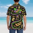 thumbnail image 3 of Lsque Mardi Gras3 pattern Hawaiian Shirt for Men, Unisex Summer Beach Casual Short Sleeve Button Down Shirts-Large, 3 of 9