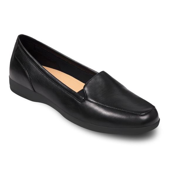 Easy Spirit Devitt Women's Leather Flats Color: Black Size: 6.5 WIDE