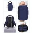 thumbnail image 6 of WANDF Small Travel Backpack for Men,20L Carry On Clamshell Backpack with USB Charging Port,Personal Item Travel Bag 17x10x9,14" Laptop Backpack for Work,College,Business(Blue-B), 6 of 12