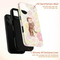 thumbnail image 3 of George The Monkey & Teddy Bear Phone Case, Soft Pastel Floral Art Cover for iPhone 17 16 15 14 13 12 11 Pro Plus Mini, 3 of 5