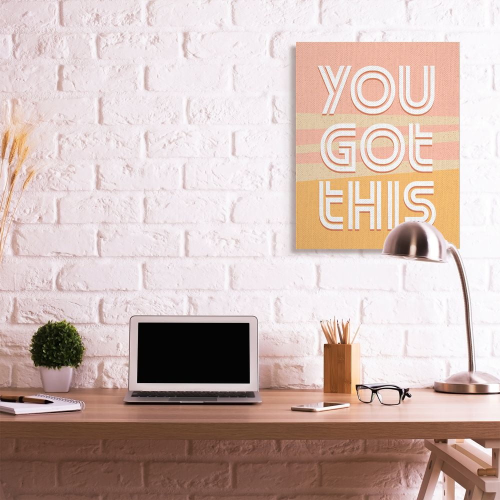 Stupell Industries You Got This Quote Motivational Confidence Phrase Canvas Wall Art Design by Kim Allen, 30" x 40"