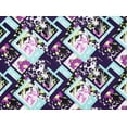 thumbnail image 2 of Zelouf Gem Knit Print  , Sewing, DIY, Crafts Fabric by the Yard, 671 Orchid/aqua, 50 Yard, 2 of 2
