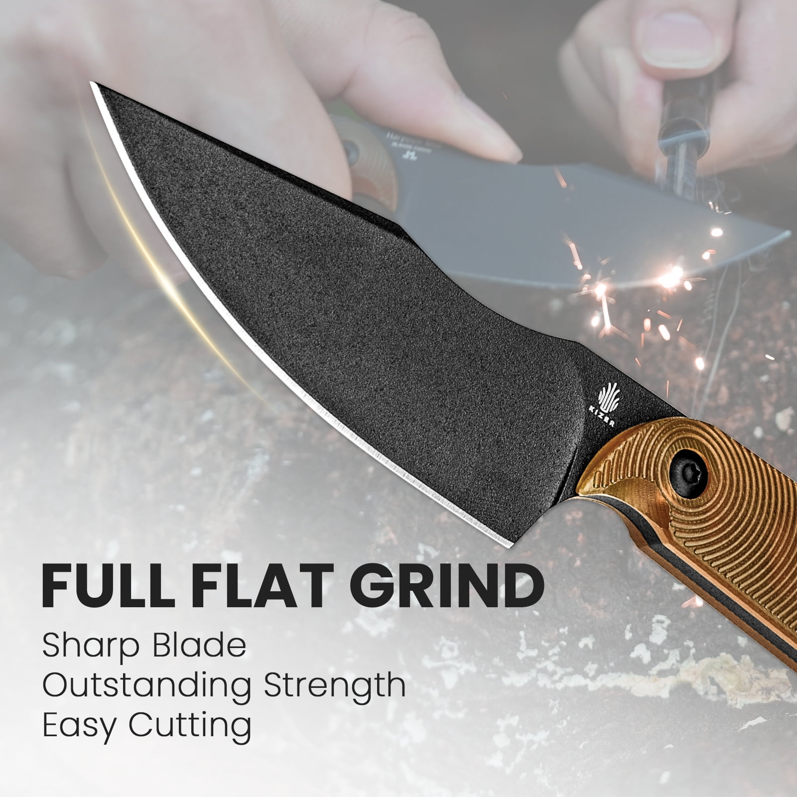 Kizer Harpoon Mini 3V Steel PEI Handle Pocket Tactical Knives 1040S5