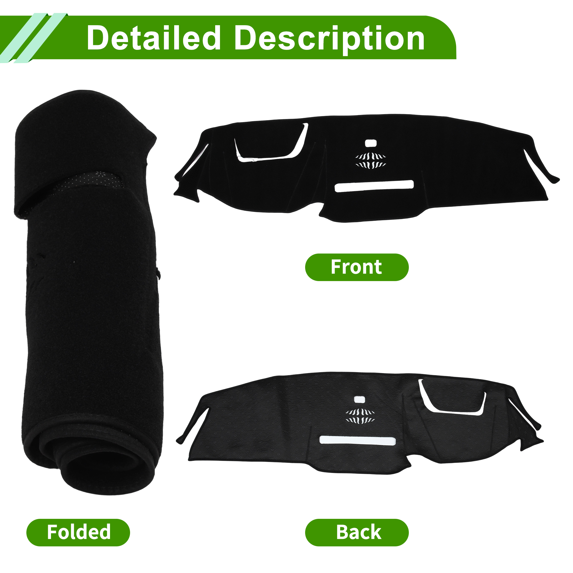 Unique Bargains Dash cover for Acura MDX 2022-2024 Dashboard cover Car Interior Anti-Slip/Anti Dust Polyester Black Thread 1 Pc