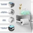 thumbnail image 3 of MM Brushed Nickel Toilet Paper Holder Wall Mount, Fits Mega Rolls Size Sliver Toilet Paper Holder with Shelf, Rustproof Stainless Steel Toilet Paper Roll Holder, Toilet Tissue Holder for Bathroom, 3 of 14
