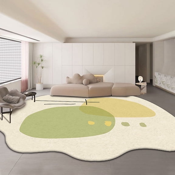 NAMZI Bathroom Rug Mat, Non-Slip Plush Shaggy Bath Carpet, Machine Wash Dry, Green,24*16inch