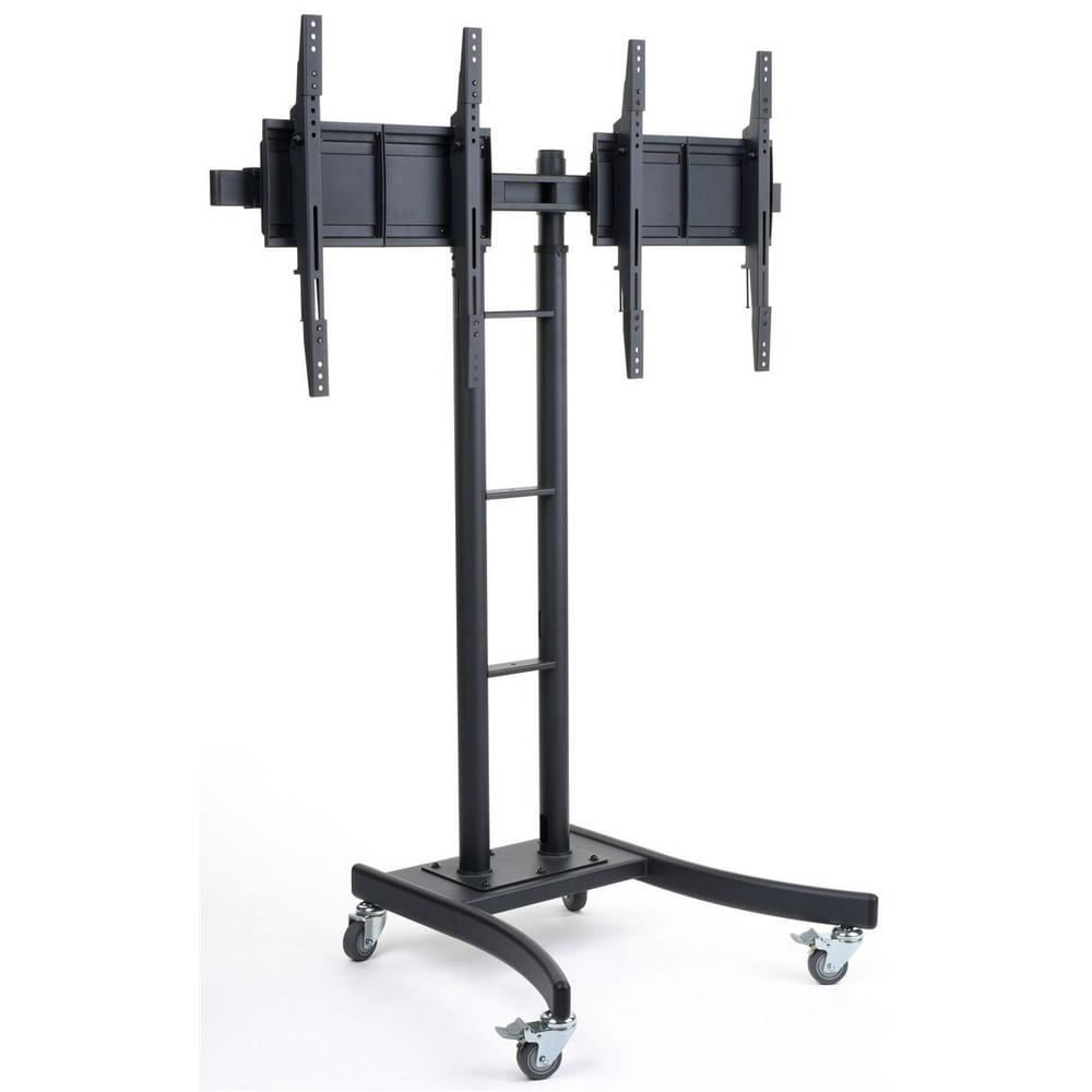 Floor Stand for TVs, Dual Monitor Mount with SidebySide Brackets